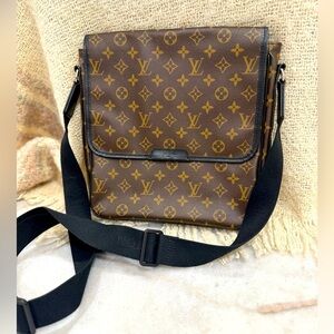 Louis Vuitton Monogram Messenger Bag in Brown and Black